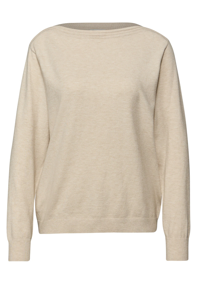 STREET ONE Strickpullover U-Boot-Ausschnitt mit Strukturdetails
