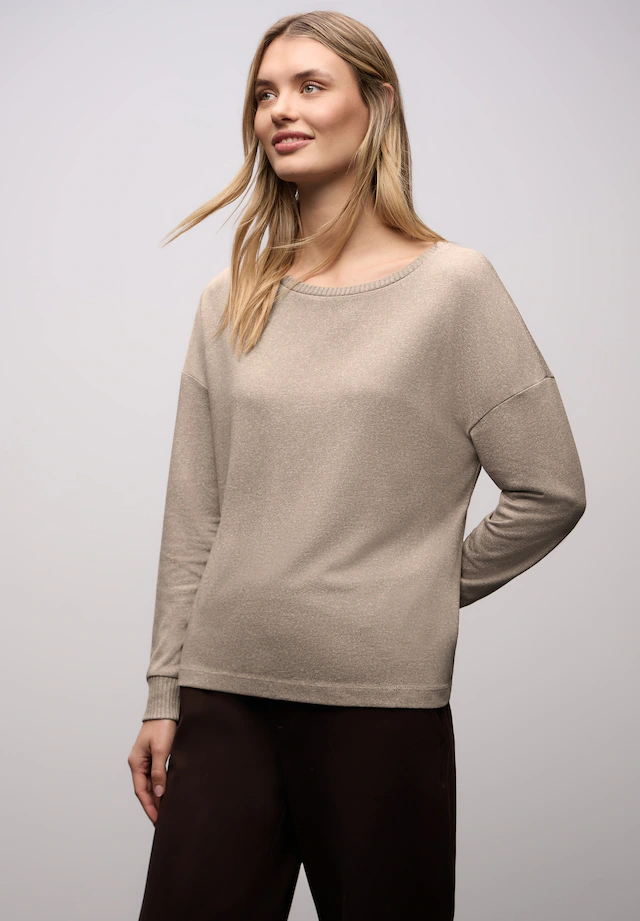 STREET ONE Langarmshirt im Melange Look