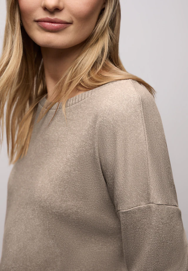 STREET ONE Langarmshirt im Melange Look