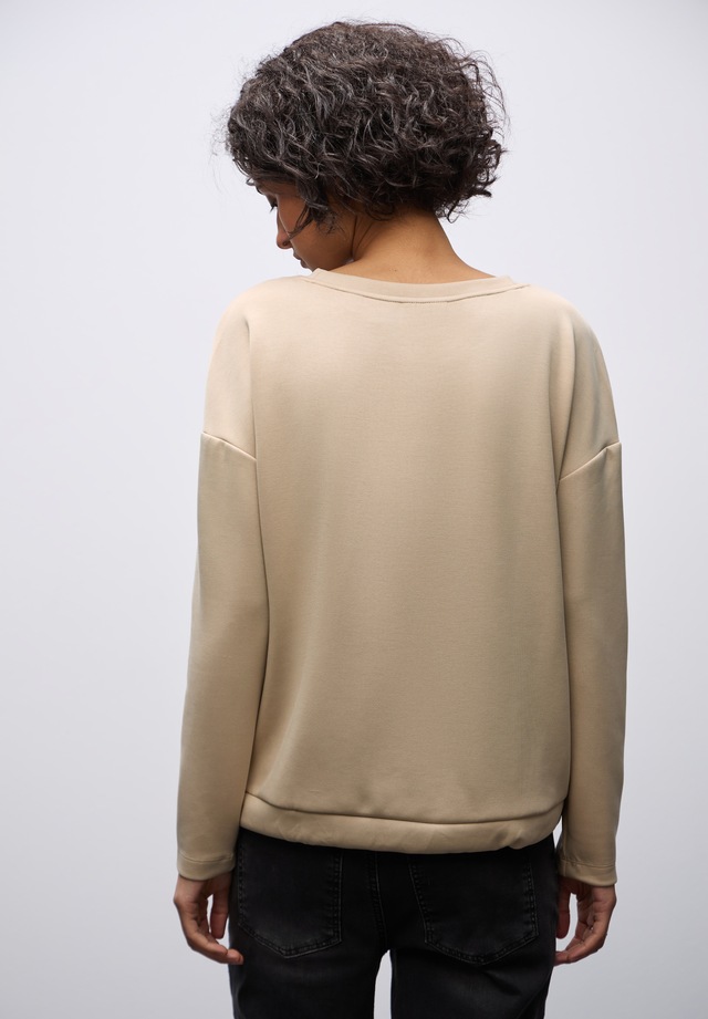 STREET ONE Langarmshirt mit Tunnelzug am Saum