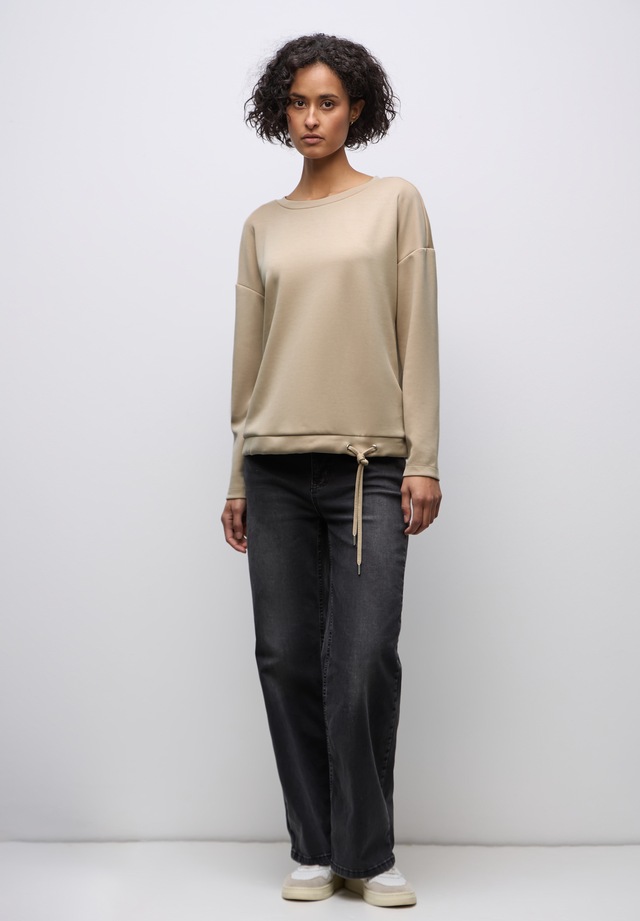 STREET ONE Langarmshirt mit Tunnelzug am Saum