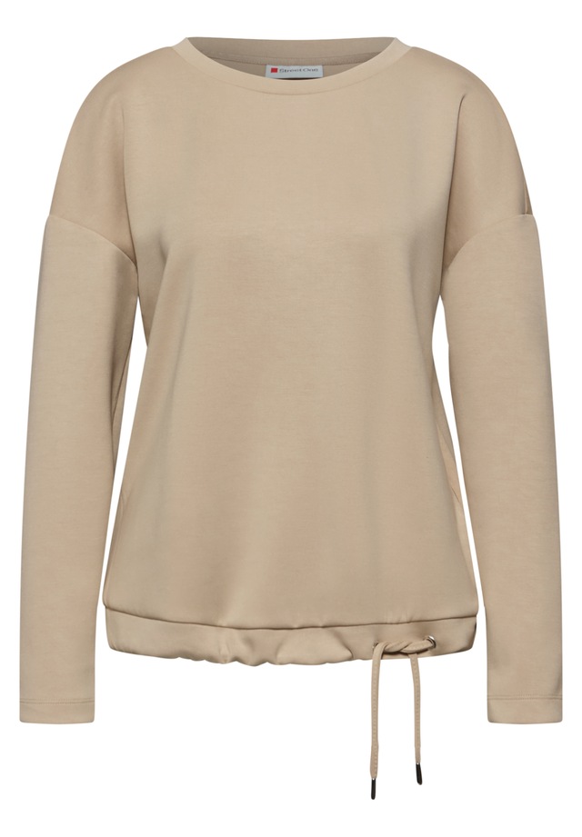 STREET ONE Langarmshirt mit Tunnelzug am Saum