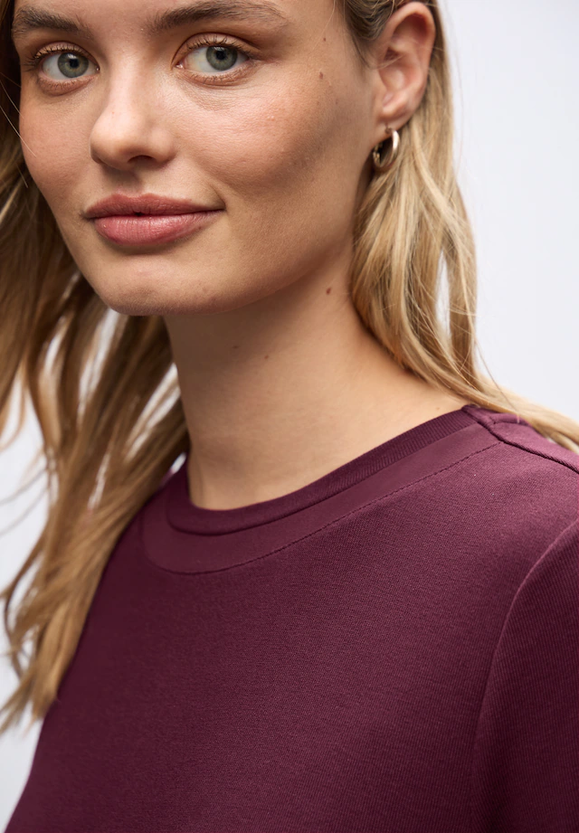 STREET ONE Kurzarmshirt mit Chiffon-Detail