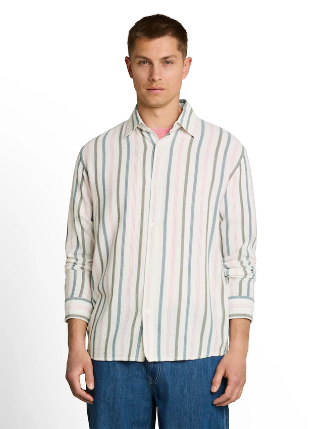 TOM TAILOR Denim Langarmshirt mit Streifen Muster