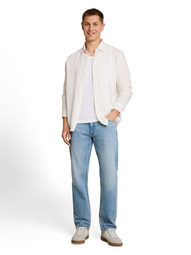 TOM TAILOR Denim Langarmshirt mit Streifen Muster