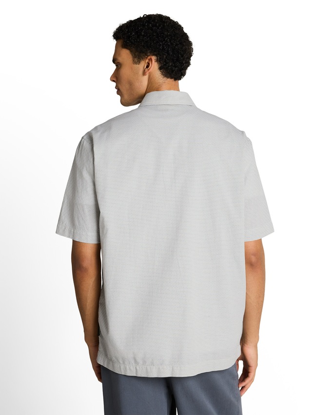 TOM TAILOR Denim Kurzarmshirt mit Streifen Muster