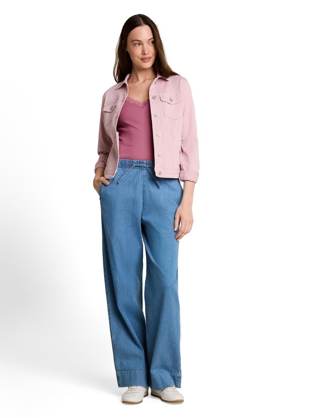 TOM TAILOR Denim Spaghettitop Sommertop mit Spitze