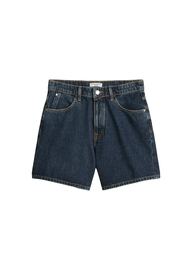 Marc O'Polo DENIM Jeansshorts »Model Filda relaxed aus Rigid Denim« hohe Leibhöhe