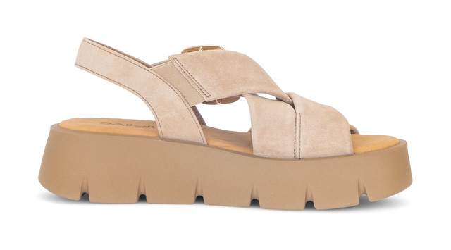 Gabor Keilsandalette , Plateau, Sommerschuh, Riemchensandale mit Kreuzbandage