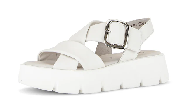 Gabor Keilsandalette , Plateau, Sommerschuh, Riemchensandale mit Kreuzbandage