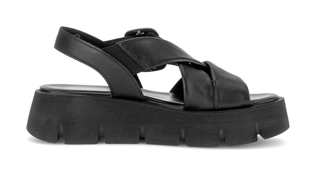 Gabor Keilsandalette , Plateau, Sommerschuh, Riemchensandale mit Kreuzbandage