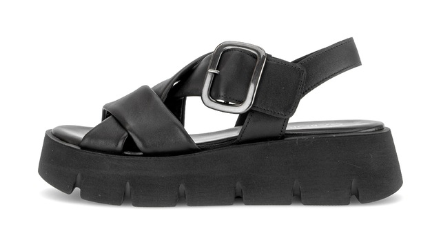 Gabor Keilsandalette , Plateau, Sommerschuh, Riemchensandale mit Kreuzbandage