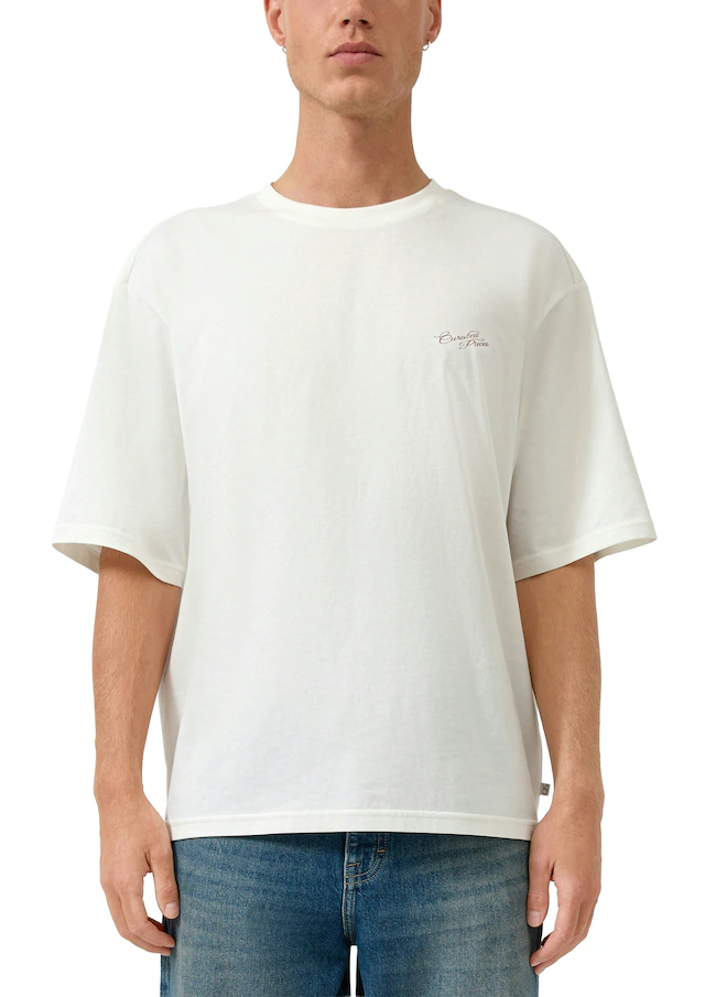 QS T-Shirt Sommershirt mit Rücken-Print