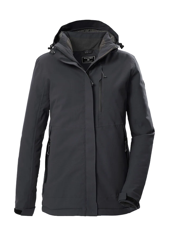 Killtec Funktionsjacke »KOW 219 WMN JCKT« Atmungsaktive, wind- und wasserdichte Damenjacke, abnehmbare Kapuze