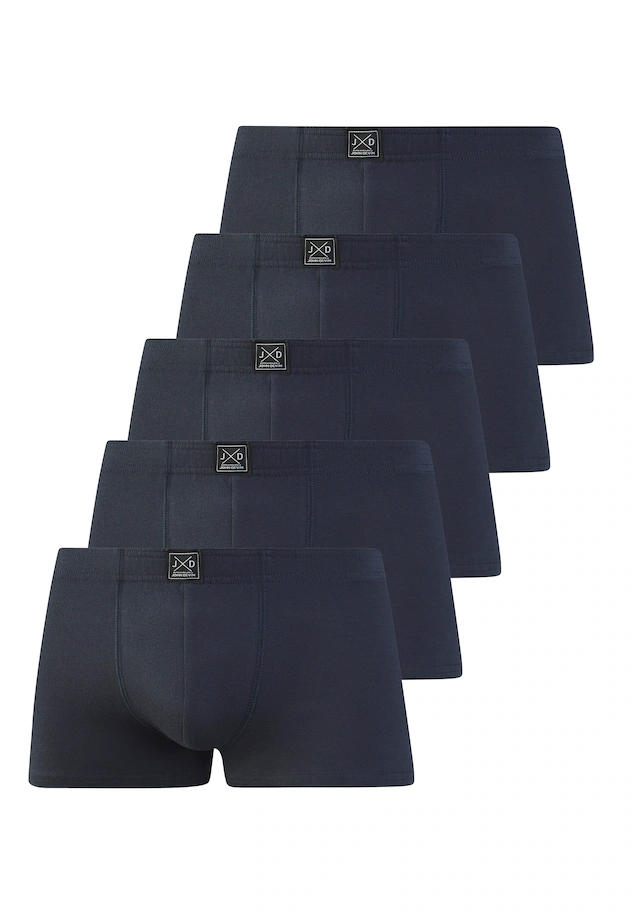 John Devin Boxer »Boxershorts für Herren« Packung, 5 Stk. unifarben, mit Logoschriftzug am Bund, Jersey-Material