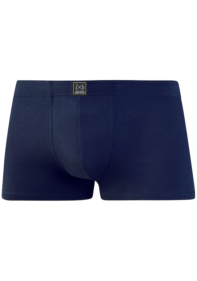 John Devin Boxer »Boxershorts für Herren« Packung, 5 Stk. unifarben, mit Logoschriftzug am Bund, Jersey-Material