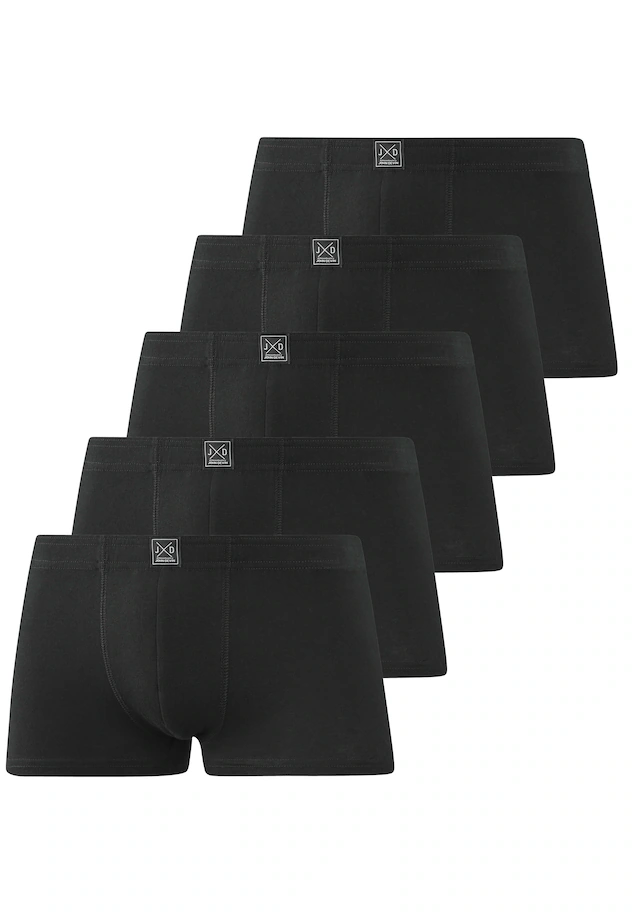 John Devin Boxer »Boxershorts für Herren« Packung, 5 Stk. unifarben, mit Logoschriftzug am Bund, Jersey-Material