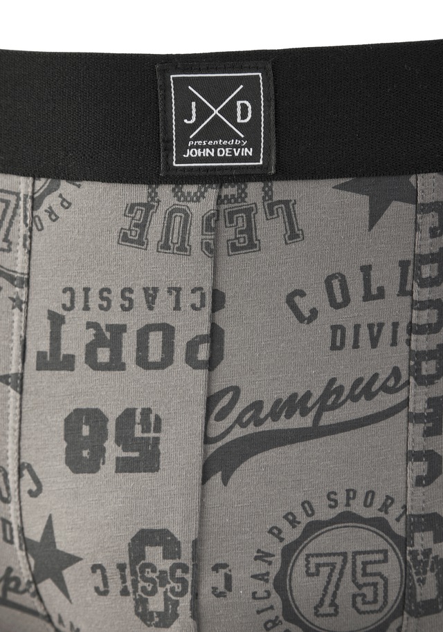 John Devin Boxer »Boxershorts für Herren« Packung, 3 Stk. aus weichem Jersey-Material, 3er-Pack, teils lustig bedruckt