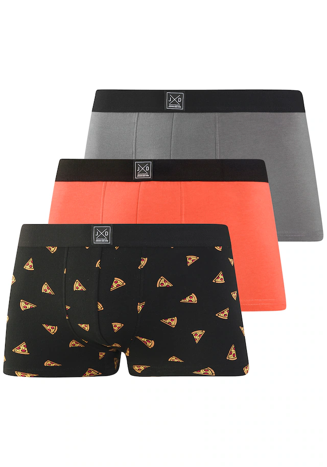 John Devin Boxer »Boxershorts für Herren« Packung, 3 Stk. aus weichem Jersey-Material, 3er-Pack, teils lustig bedruckt
