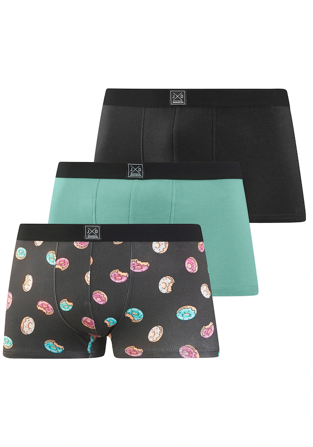 John Devin Boxer »Boxershorts für Herren« Packung, 3 Stk. aus weichem Jersey-Material, 3er-Pack, teils lustig bedruckt