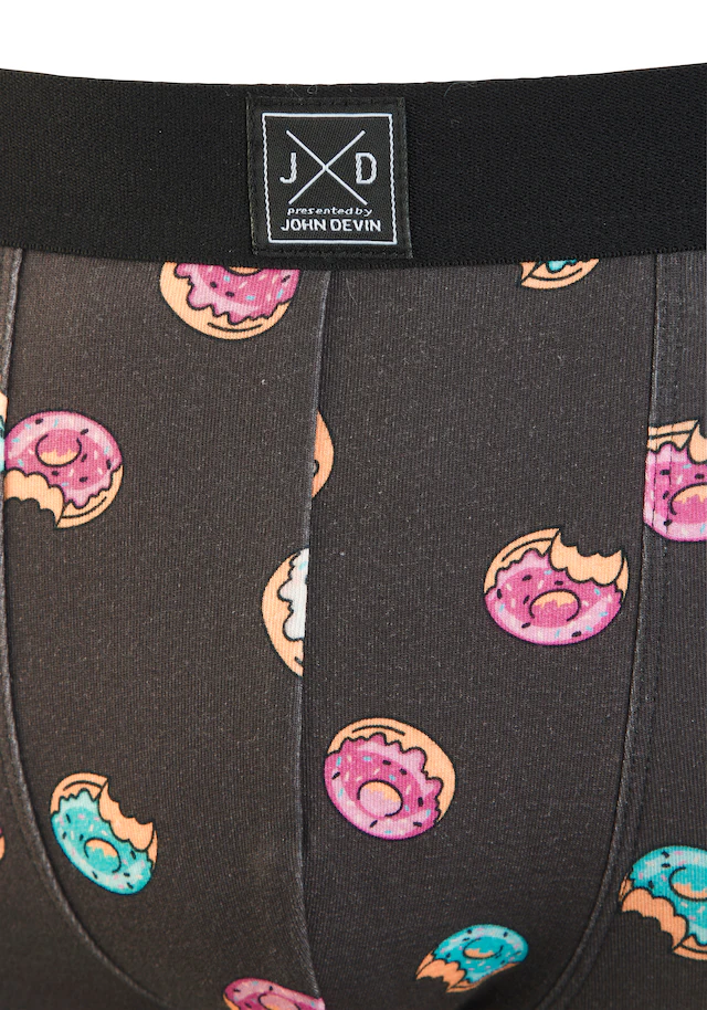 John Devin Boxer »Boxershorts für Herren« Packung, 3 Stk. aus weichem Jersey-Material, 3er-Pack, teils lustig bedruckt