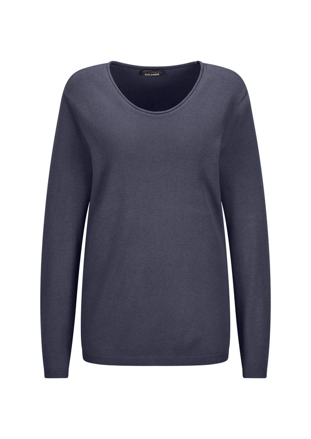 GOLDNER Rundhalspullover »Edler Feinstrickpullover, V-Ausschnitt« Rund-V-Ausschnitt