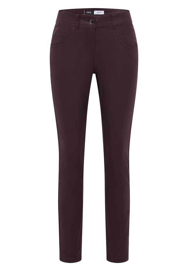 Cecil 5-Pocket-Hose »Style Toronto« im Leder-Look, mit leicht glänzender Beschichtung