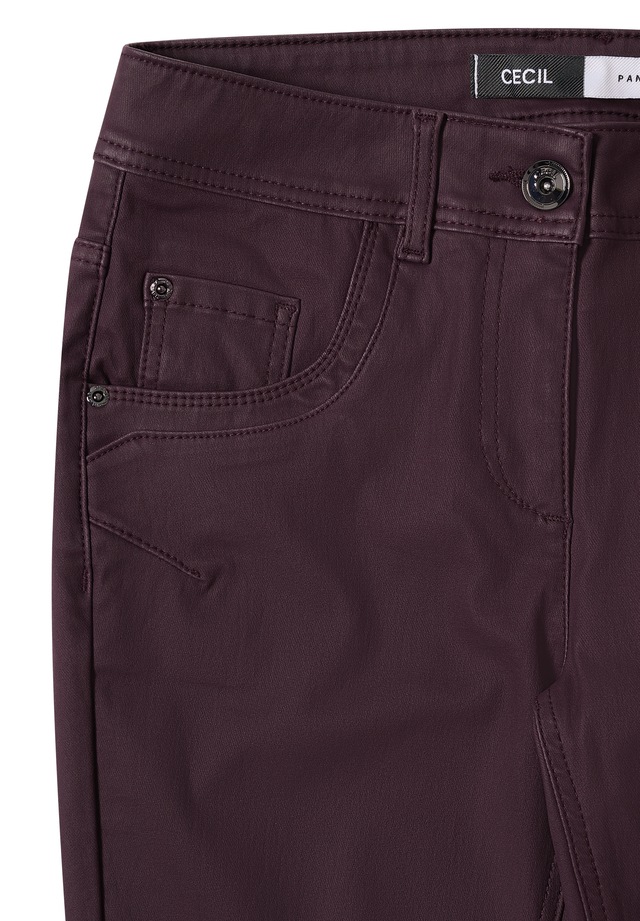 Cecil 5-Pocket-Hose »Style Toronto« im Leder-Look, mit leicht glänzender Beschichtung