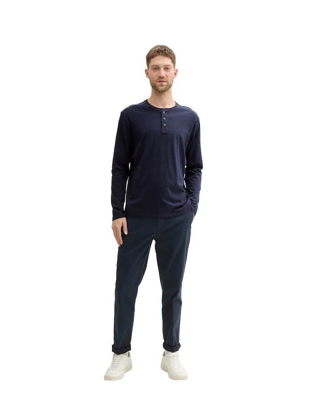 TOM TAILOR Langarmshirt mit Knopfleiste