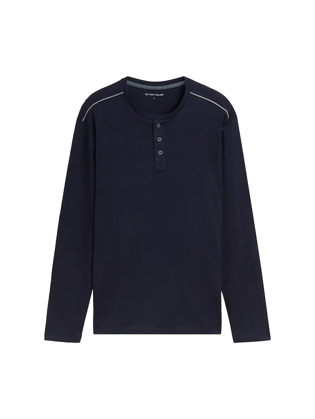 TOM TAILOR Langarmshirt mit Knopfleiste