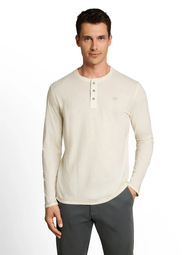TOM TAILOR Langarmshirt mit Knopfleiste