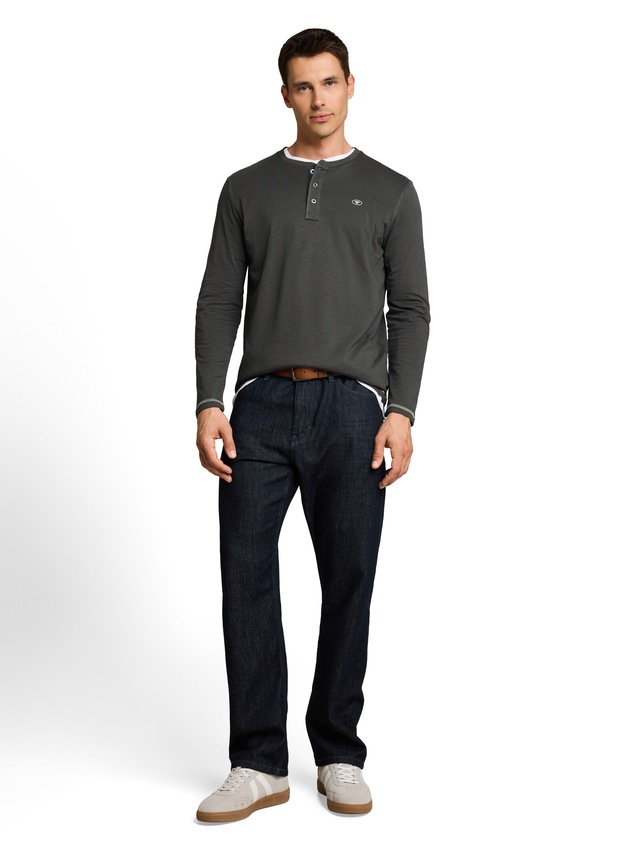 TOM TAILOR Langarmshirt mit Knopfleiste