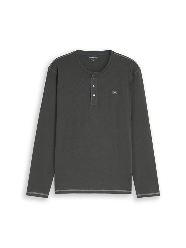 TOM TAILOR Langarmshirt mit Knopfleiste