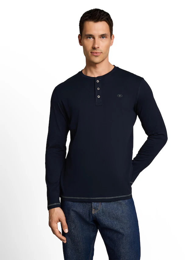 TOM TAILOR Langarmshirt mit Knopfleiste
