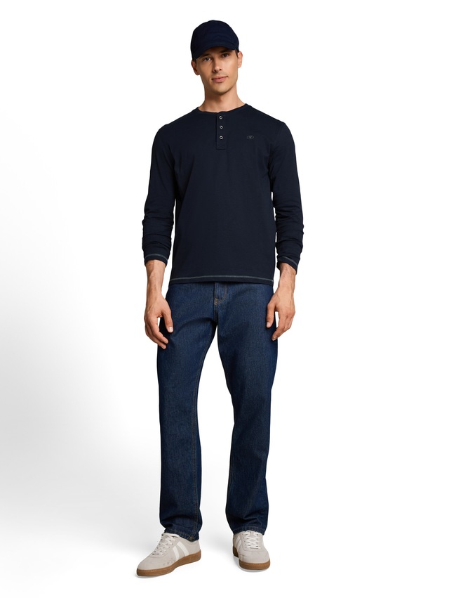 TOM TAILOR Langarmshirt mit Knopfleiste
