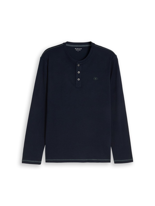 TOM TAILOR Langarmshirt mit Knopfleiste