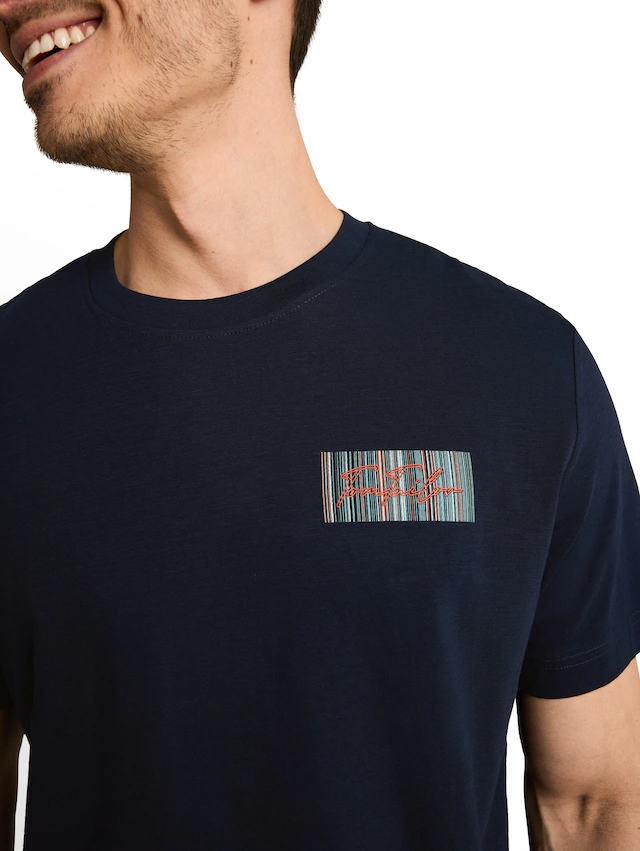 TOM TAILOR Kurzarmshirt Sommershirt mit Print und Stickerei
