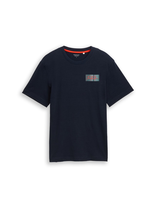 TOM TAILOR Kurzarmshirt Sommershirt mit Print und Stickerei