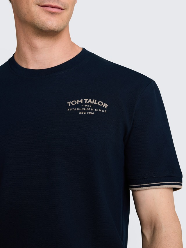 TOM TAILOR Kurzarmshirt Sommershirt mit Print und Stickerei