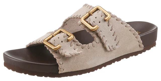 Marc O'Polo Pantolette »Floria« Sommerschuh, Hausschuh, Strandschuh mit Ziernähten