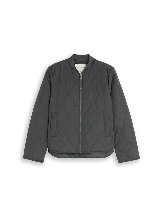 TOM TAILOR Steppjacke ohne Kapuze mit Blouson-Kragen und Reißverschluss