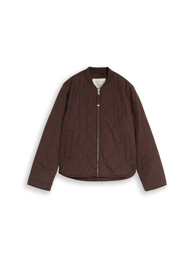 TOM TAILOR Steppjacke ohne Kapuze mit Blouson-Kragen und Reißverschluss