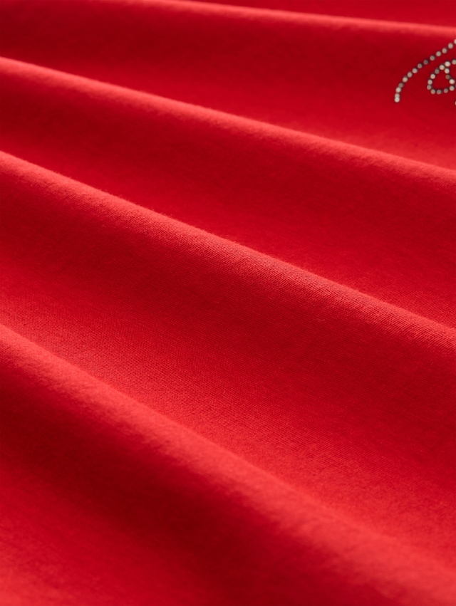 TOM TAILOR Kurzarmshirt Sommershirt mit Glitzer-Wording