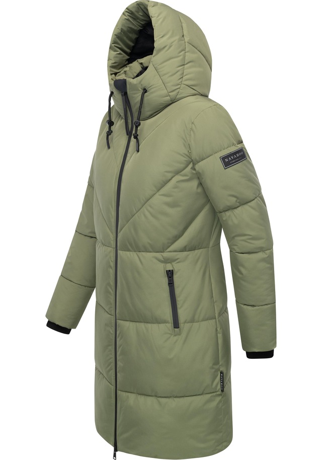 Navahoo Steppmantel »Kältekuschel XIV« Warmer Damen Wintermantel mit Fleece-gefüttertem Kragen