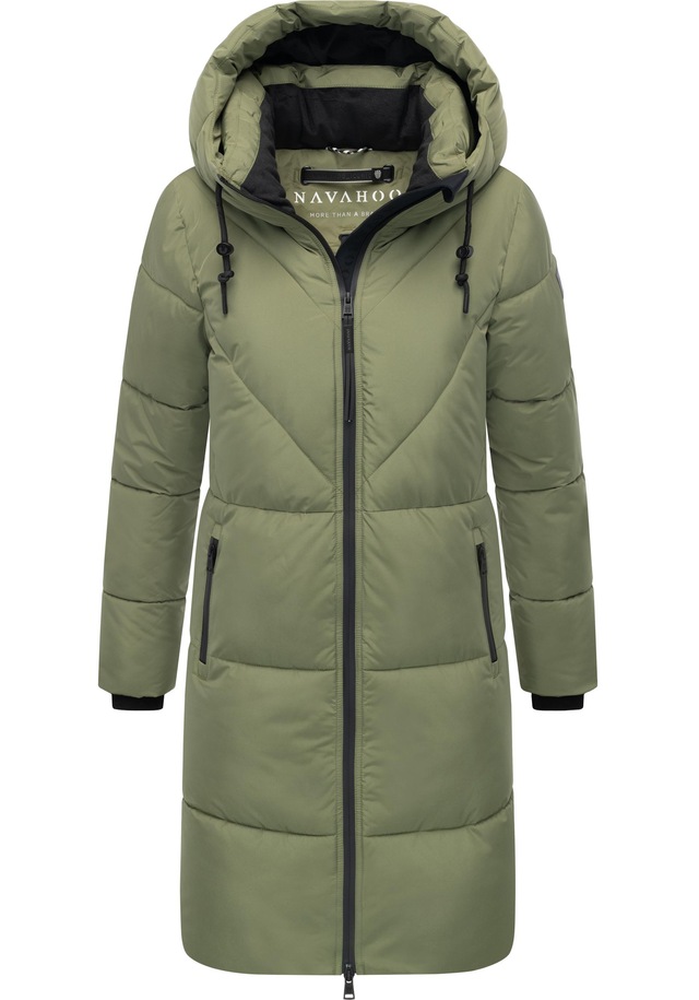 Navahoo Steppmantel »Kältekuschel XIV« Warmer Damen Wintermantel mit Fleece-gefüttertem Kragen
