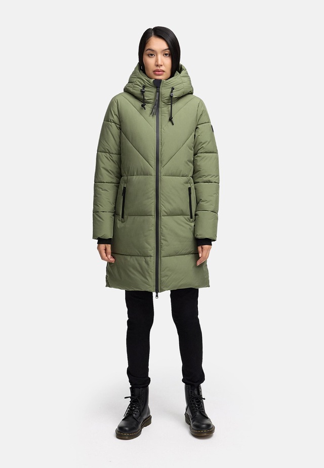 Navahoo Steppmantel »Kältekuschel XIV« Warmer Damen Wintermantel mit Fleece-gefüttertem Kragen