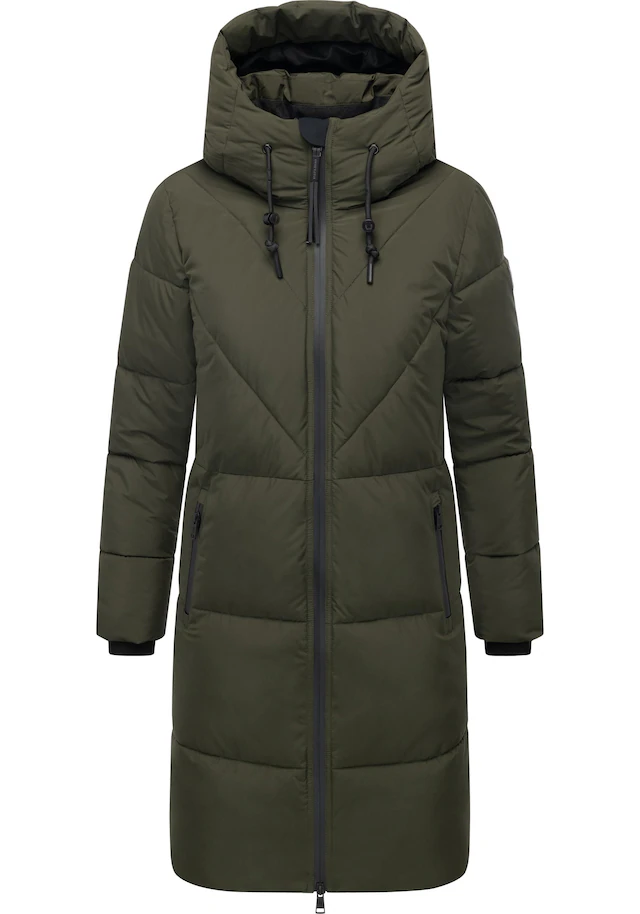 Navahoo Steppmantel »Kältekuschel XIV« Warmer Damen Wintermantel mit Fleece-gefüttertem Kragen