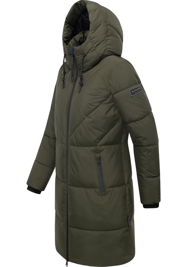 Navahoo Steppmantel »Kältekuschel XIV« Warmer Damen Wintermantel mit Fleece-gefüttertem Kragen