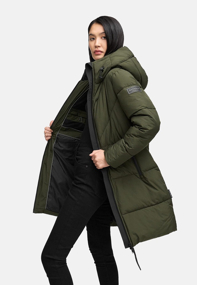 Navahoo Steppmantel »Kältekuschel XIV« Warmer Damen Wintermantel mit Fleece-gefüttertem Kragen