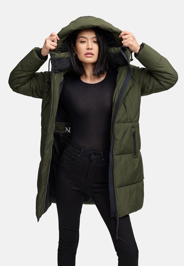 Navahoo Steppmantel »Kältekuschel XIV« Warmer Damen Wintermantel mit Fleece-gefüttertem Kragen